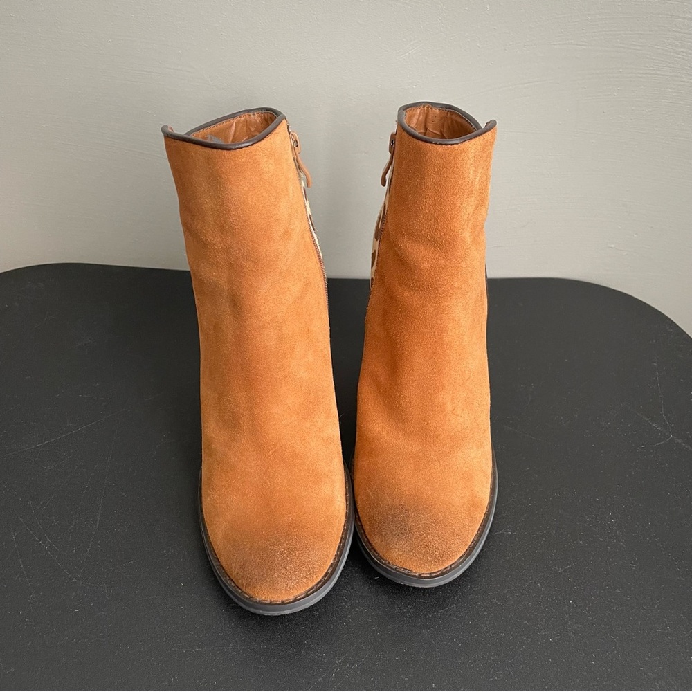 Very Volatile Chatter Leopard Calf Hair Suede Booties Boots Size 9 - Picture 8 of 14